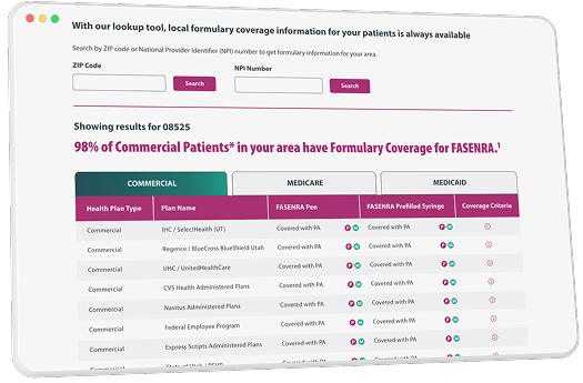 Fasenra Specialty Pharmacy Lookup Tool Banner for Locating Local Specialty Pharmacies