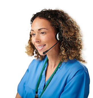 Support Representative with Headset for Fasenra Access 360 Assistance