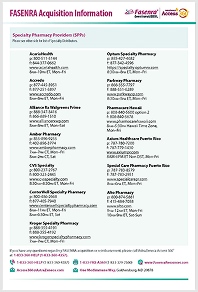 Snapshot of Specialty Pharmacy Providers and Distributors for FASENRA